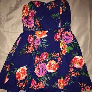 Blue with flower dress
